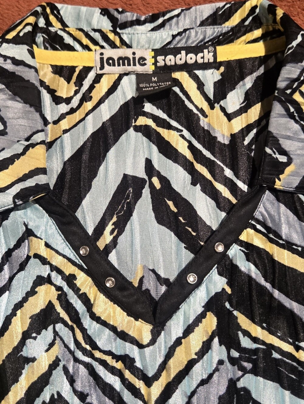 Jamie Sadock light weight sleeveless top. Colorful geometric pattern. Med. EUC! - Picture 3 of 5